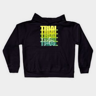 green yellow TRIAL Trialbike echo contour, Motorbike Sport Motorsports Kids Hoodie